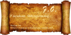 Fazekas Odisszeusz névjegykártya